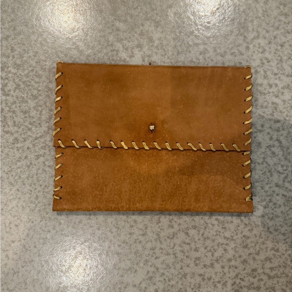 Tan Leather Clutch